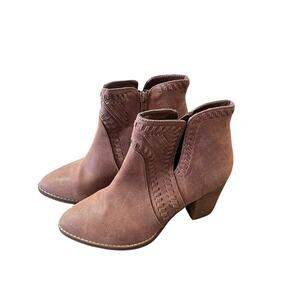Zigi Soho Tan/Brown Heeled Zip Up Ankle Boot Bootie Size 8.5